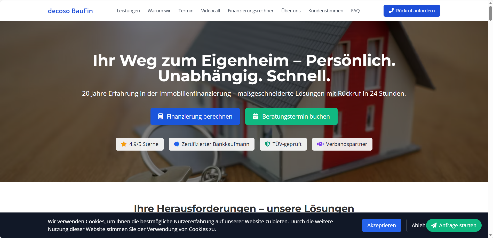Referenz Demo 3 - Finanzvermittlung